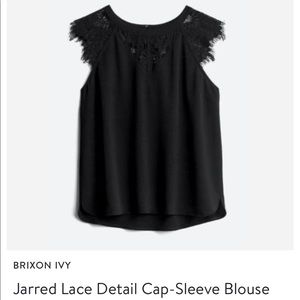 BRIXON IVY
Jarred Lace Detail Cap-Sleeve Blouse